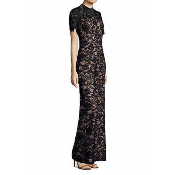 NWT Alexis Kelie Short Sleeve Lace Open Back Jumpsuit Black Size XS - Picture 2 of 15